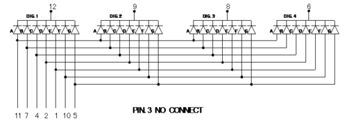四位LED数码管电路图