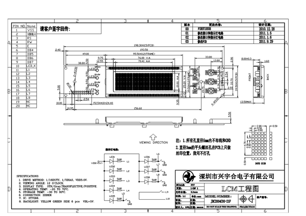 2004正显液晶模块